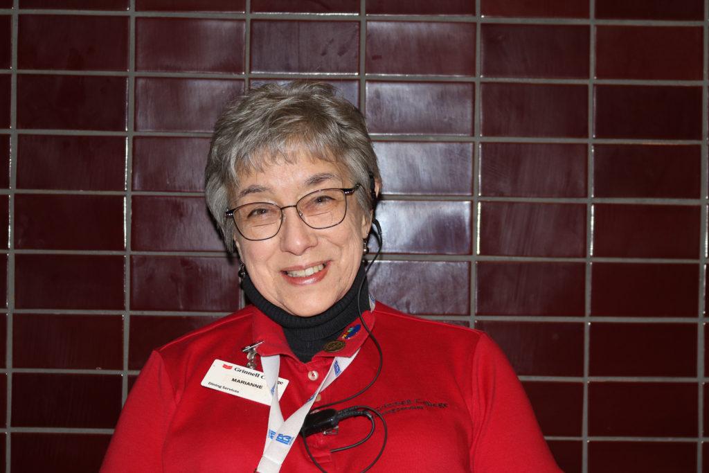 Students know Marianne Ronan for her facts of the day and her frequent attendance at College events. Photo by Isabel Torrence.