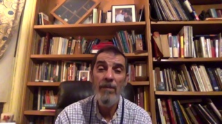 Hammouda attends a virtual forum hosted by the League of Women Voters. 