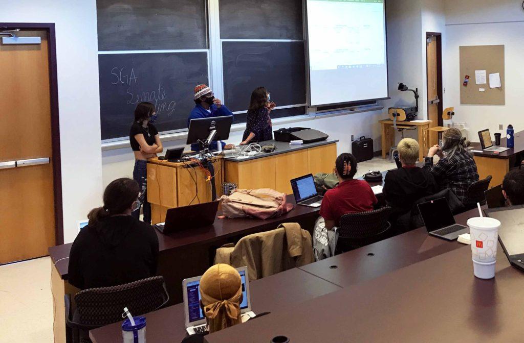 After a prolonged election process, SGA senate met for their first session on Oct. 31. Photo by Isabel Torrence.