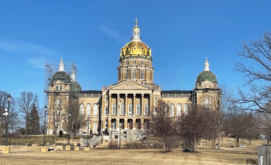 The Iowa State Capitol building.