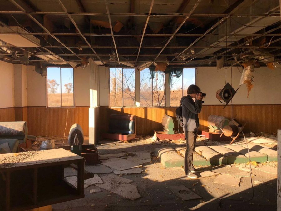 Matt Wedzina (pictured above) explores dilapidated spaces, like this old restaurant.