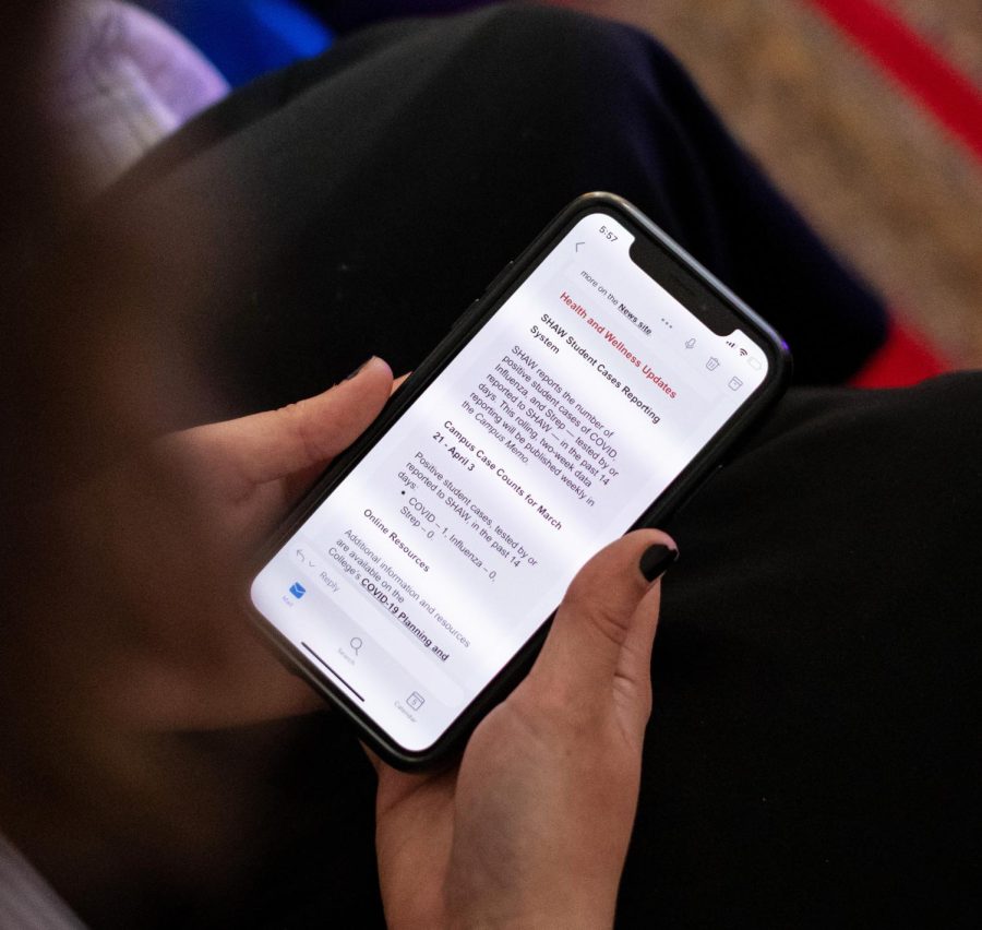 Students can self-report postive COVID test results to SHAW, to aid in tracking COVID cases on campus. 