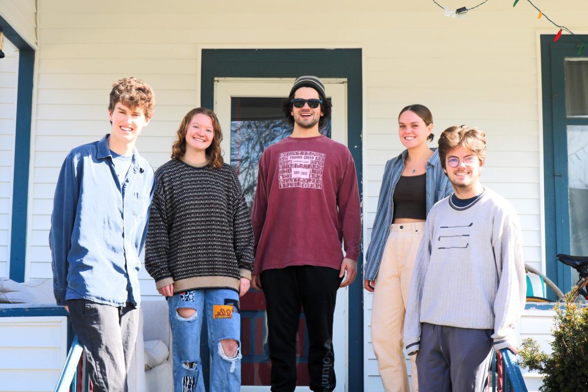 Carl Olson-Skog `24, Carlie Duus `24, Max Kasten `26, Elsa Kasten `24, and Zade Mullin `24 invite few visitors, but, in exchange, they offer warm food, games, and a good time to all who enter.