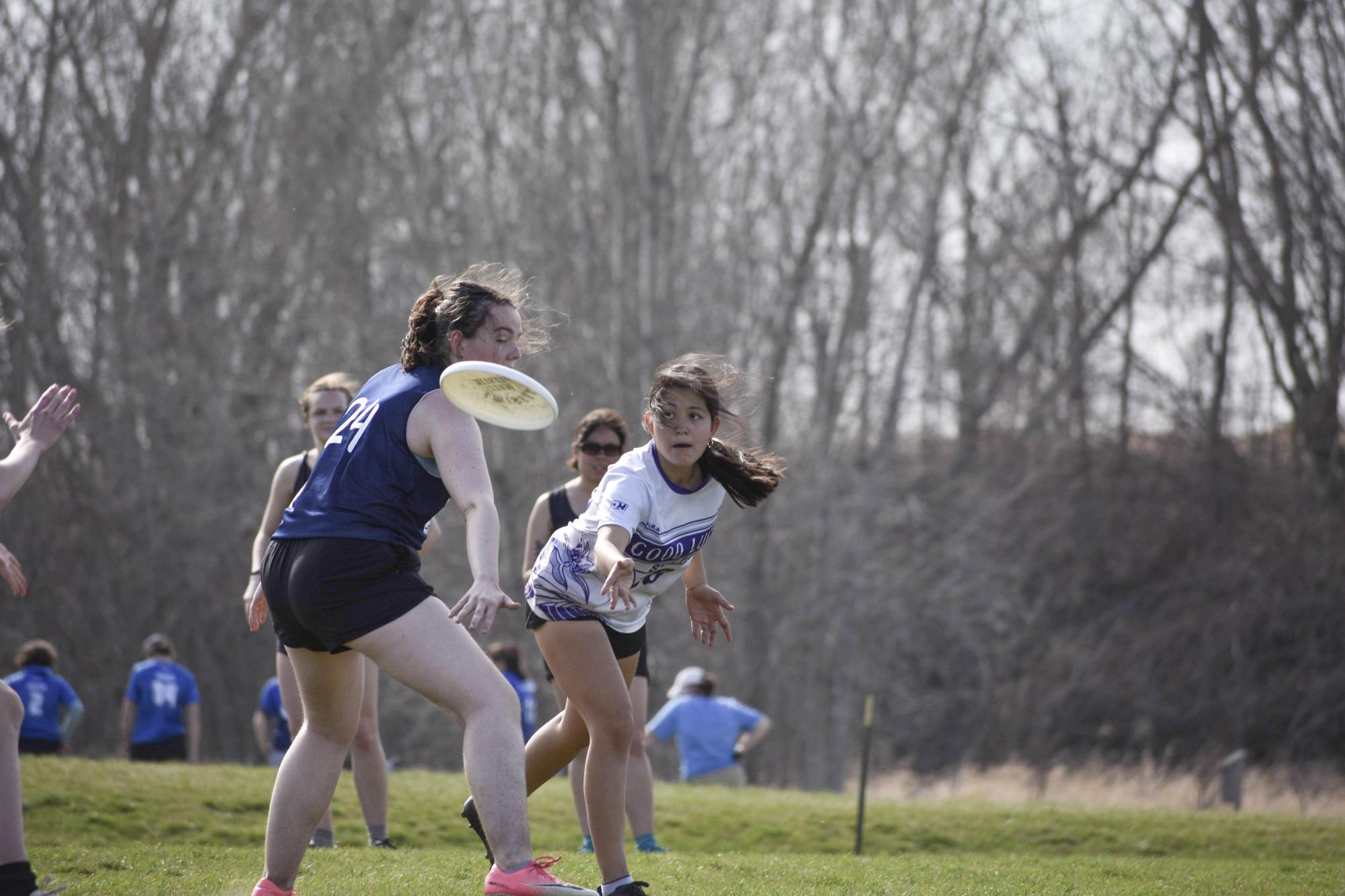 Carolyn Rivero `26 makes a pass at regionals.