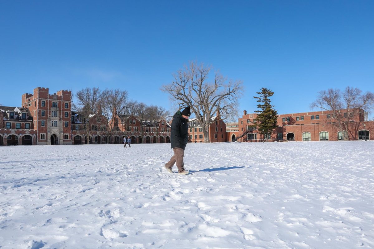 Grinnell College limited campus activity and closed its buildings to the public on Feb. 12 after a snowstorm. Classes and sports practices were still held.